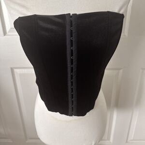 Beverly And Beck Womens Velvet Corset Top Small Black Whimsigoth Witchy Goth